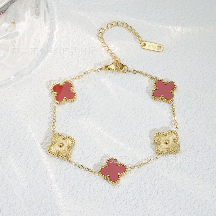 Bracelet trèfle color - C’sBeauty shopRouge