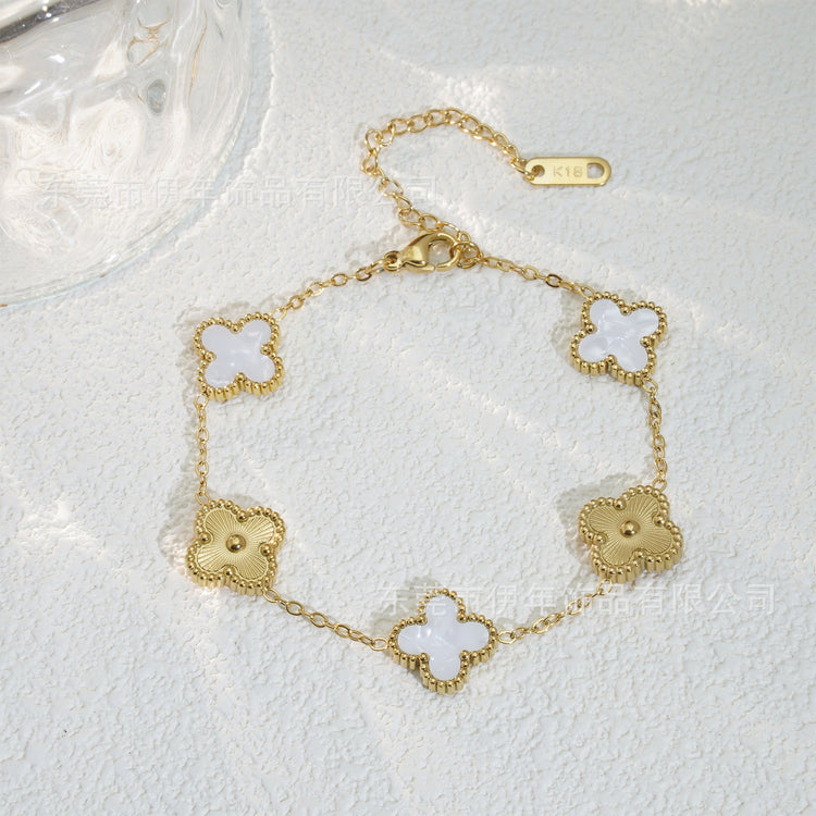 Bracelet trèfle color - C’sBeauty shopBlanc