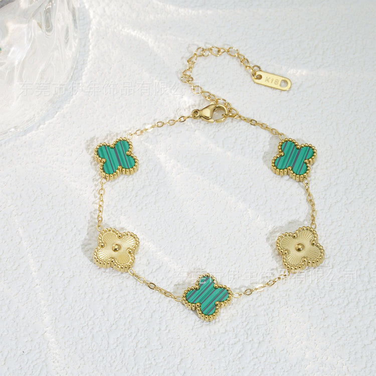 Bracelet trèfle color - C’sBeauty shopVert