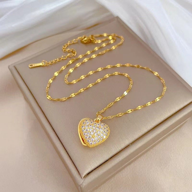 Collier cœur émaillée - C’sBeauty shop