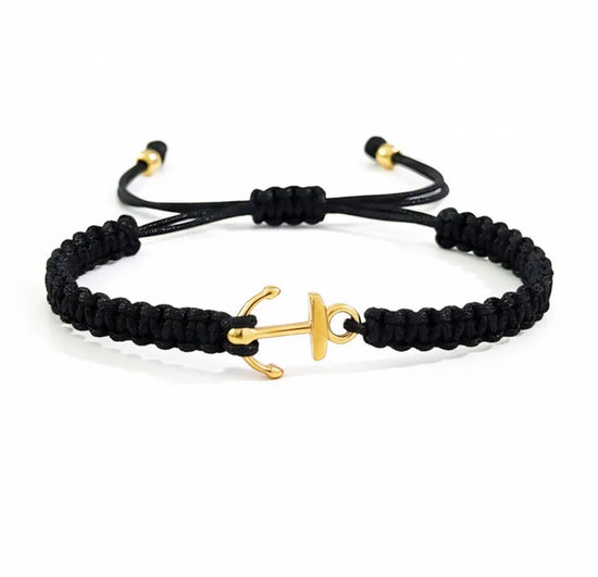 Bracelet Ancre doré (tisser à la main ) H/F