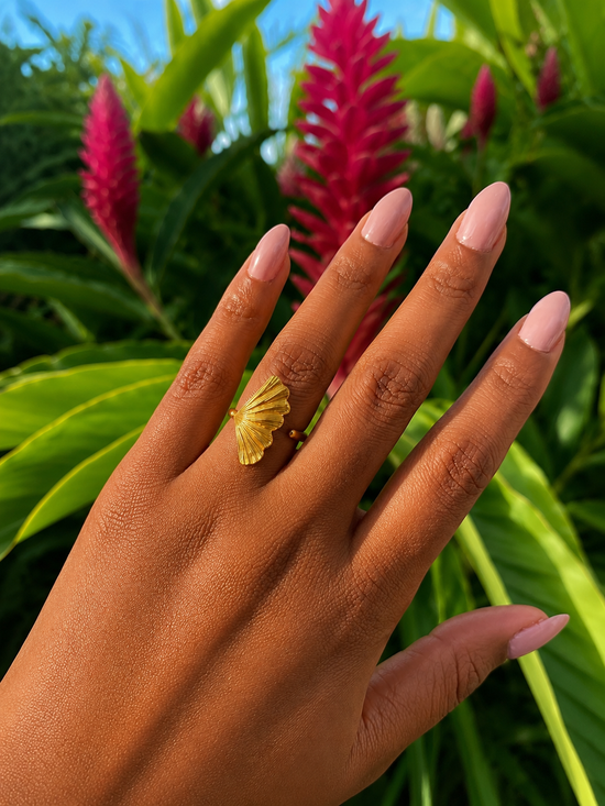 Bague ginkgo