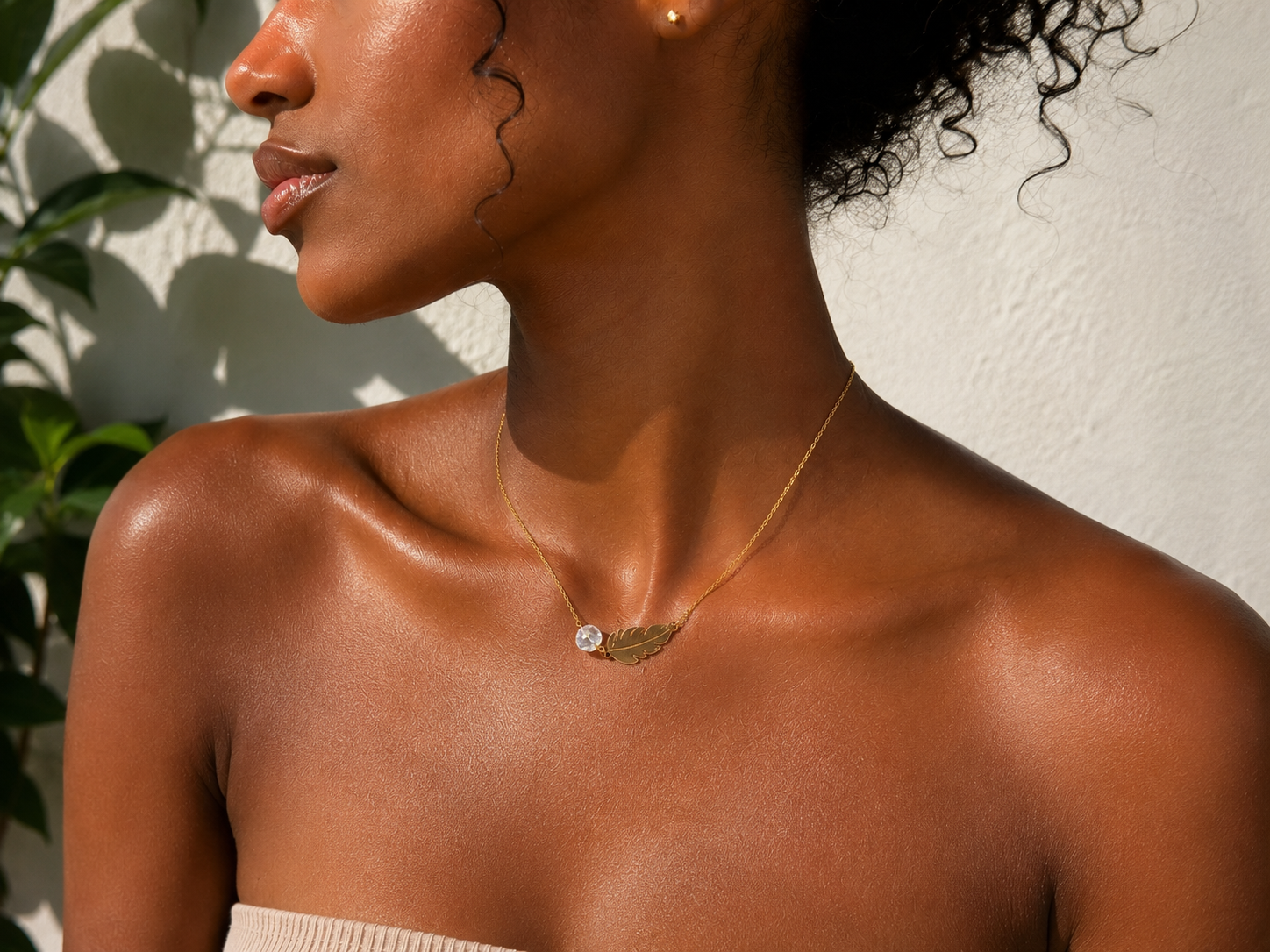 Collier Golden Feather