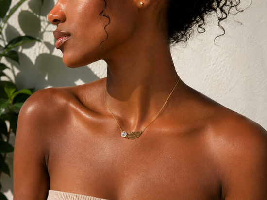 Collier Golden Feather