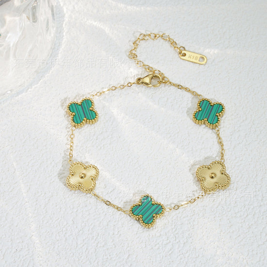 Bracelet trèfle color - C’sBeauty shopVert