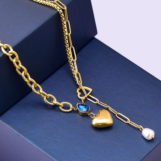 Collier cœur bleu - C’sBeauty shop